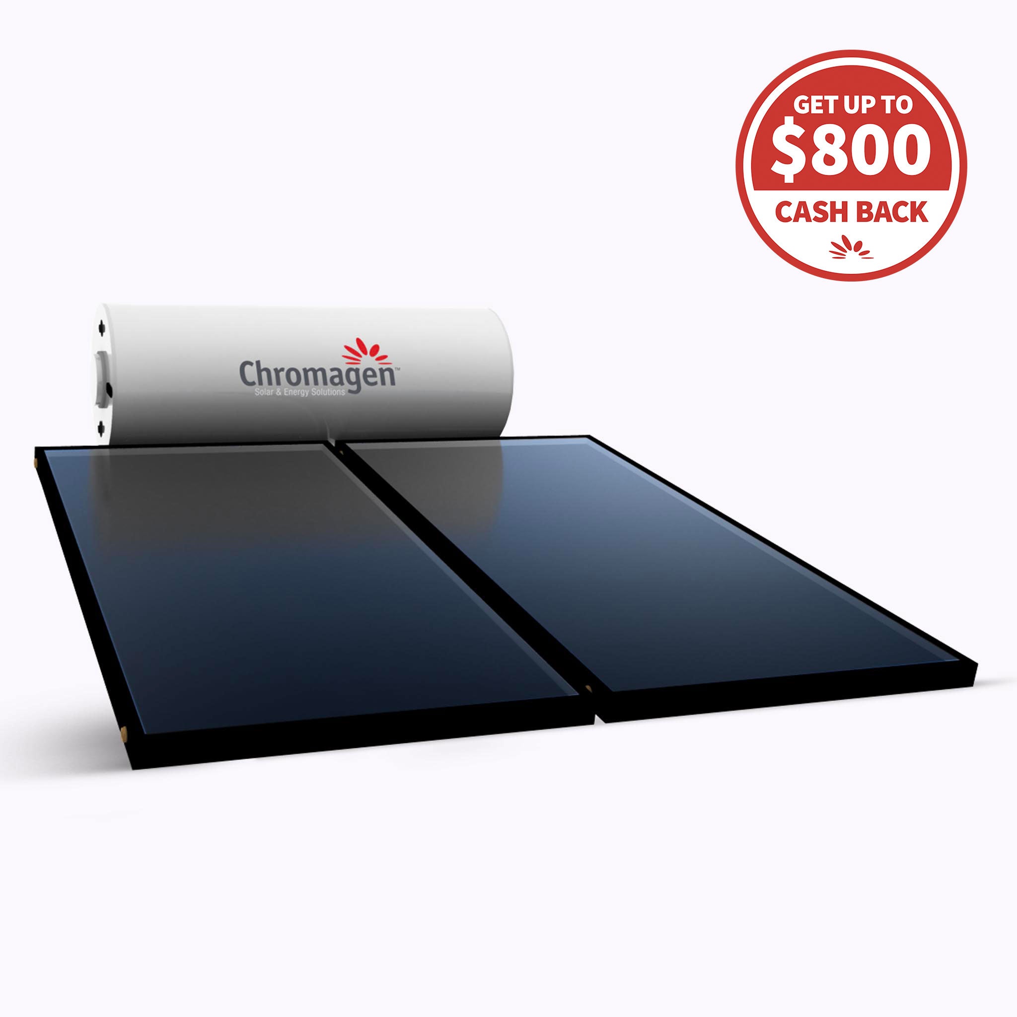 Chromagen Hot Water Service ROOFLINE 300L System With Flat Plate